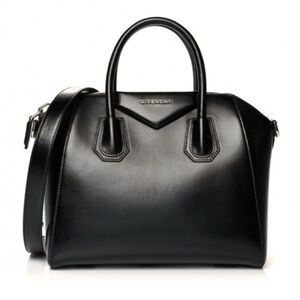 Givenchy Antigona Black Leather Satchel Shoulder Bag Made n Italy Authentic EUC